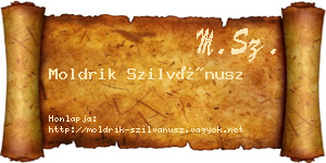 Moldrik Szilvánusz névjegykártya